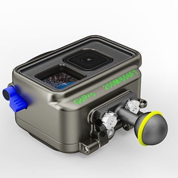 SeaFrogs Alüminyum GoPro Kabini ( 13/12/11/10/9 modeller için 200 metrelik)