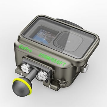 SeaFrogs Alüminyum GoPro Kabini ( 13/12/11/10/9 modeller için 200 metrelik)