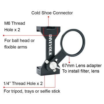 DIVEVOLK Lens / Filtre Adaptör