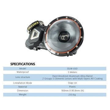 DIVEVOLK Kubbe Lens (Dome Port)