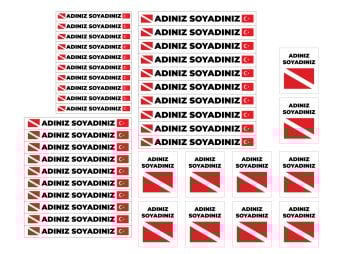 Kişiye Özel İsim–Soyisim Etiketi (Dalış & Su Altı Ekipmanları İçin)