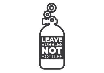 Leave Bubbles Not Bottles — Çevre Mesajlı Sticker (3 Boy)