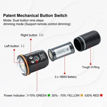 DiveVolk Video Işığı (5600 Lümen)