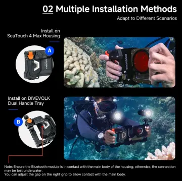 DIVEVOLK Seatouch 4 Max Serisi Gövde için Su Altı Harici Deklanşör